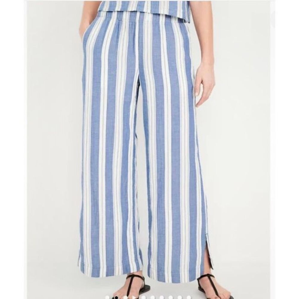 Old navy women’s high waisted crinkle gauze wide leg pants, XL - Picture 2 of 8